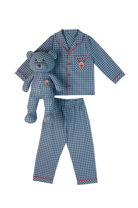 Momo Kids Pyjama Set with Matching Teddy Bear