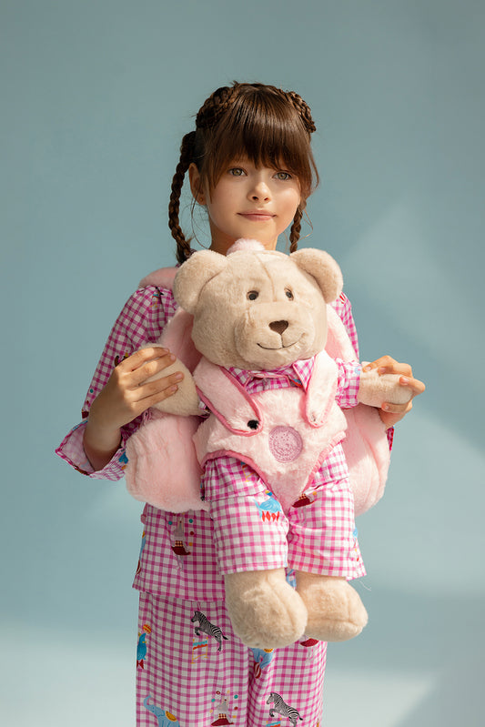 Pink Circus Backpack Sleep Buddy Pajama Set