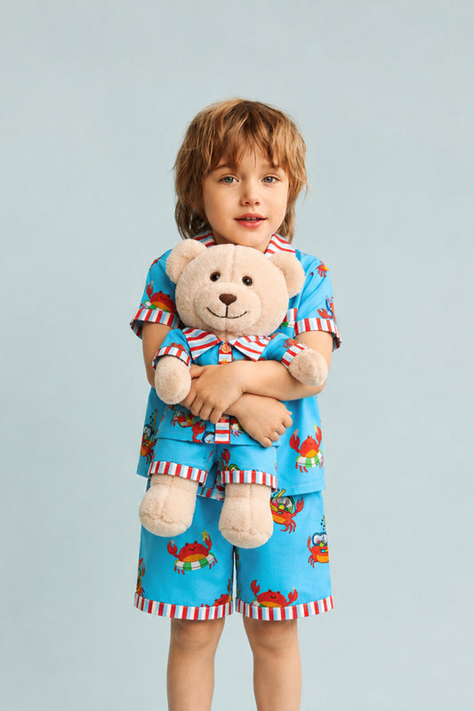 Oh Crab Pyjama Set with Matching Teddy Bear
