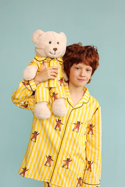 Skater Bear Girls Pyjama Set with Matching Mega Boy Teddy Bear