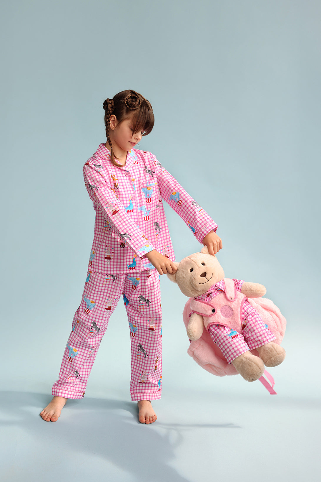 Pink Circus Backpack Sleep Buddy Pajama Set