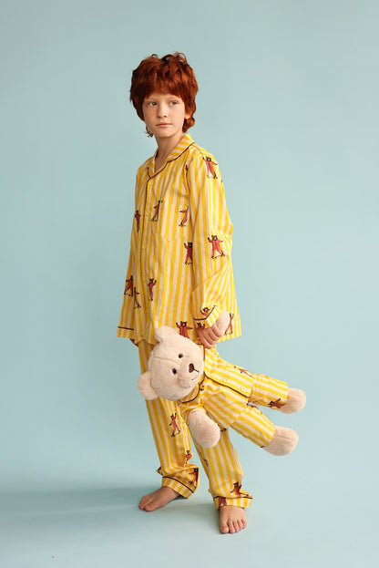 Skater Bear Girls Pyjama Set with Matching Mega Boy Teddy Bear