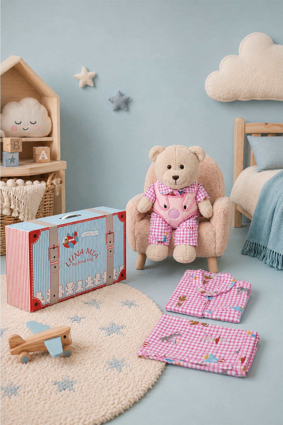 Pink Circus Backpack Sleep Buddy Pajama Set