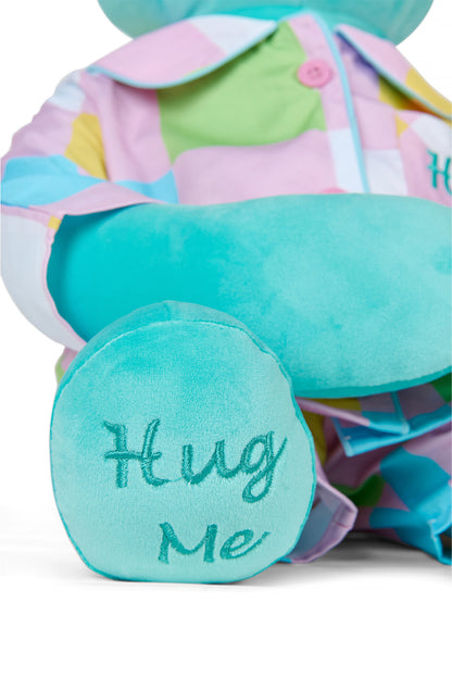 Emily Hug Me Pastel Girls Pyjama Set with Matching Mega Boy Teddy Bear