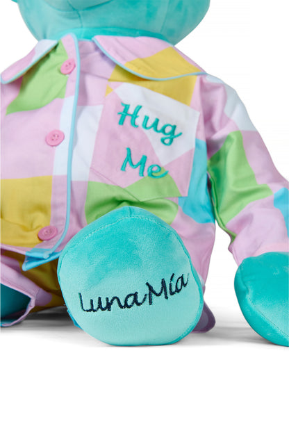 Emily Hug Me Pastel Girls Pyjama Set with Matching Mega Boy Teddy Bear