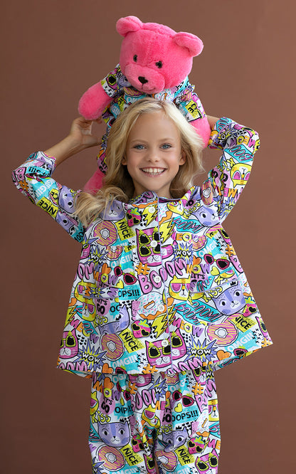 Gatto Pyjama Set with Matching Teddy Bear