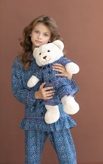 Fiorella Pyjama Set with Matching Teddy Bear