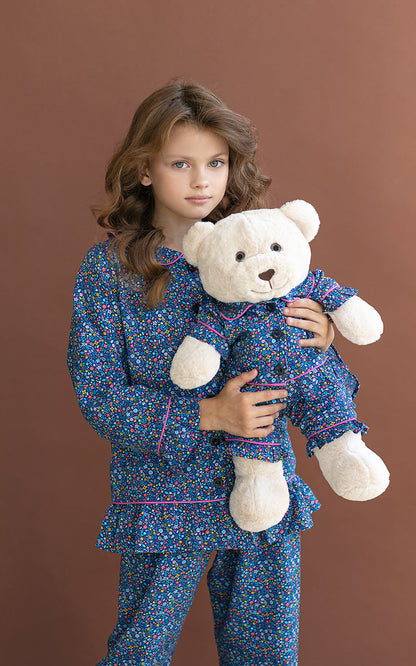 Fiorella Pyjama Set with Matching Teddy Bear