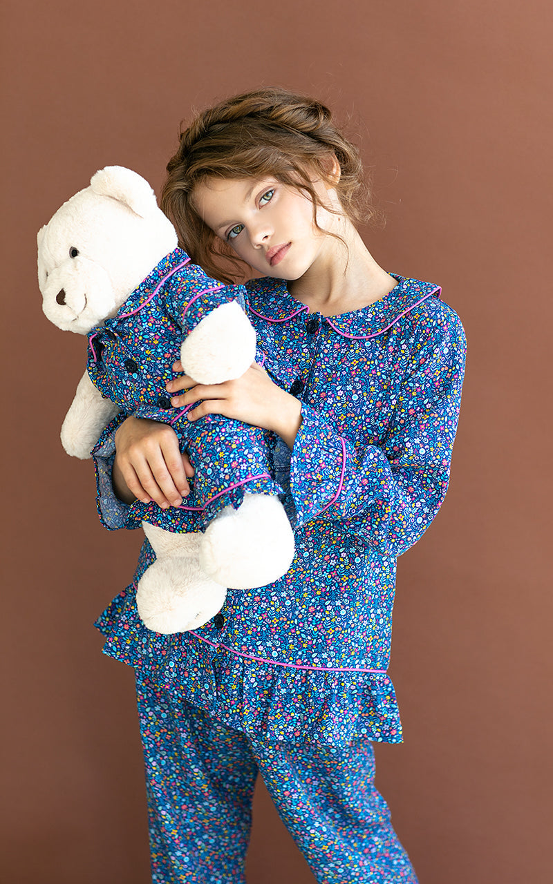 Fiorella Pyjama Set with Matching Teddy Bear