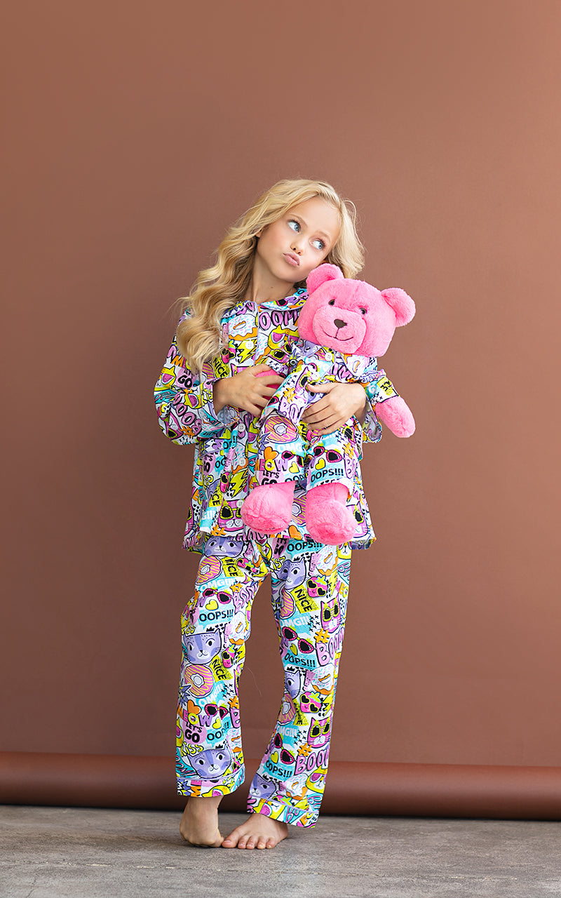 Gatto Pyjama Set with Matching Teddy Bear