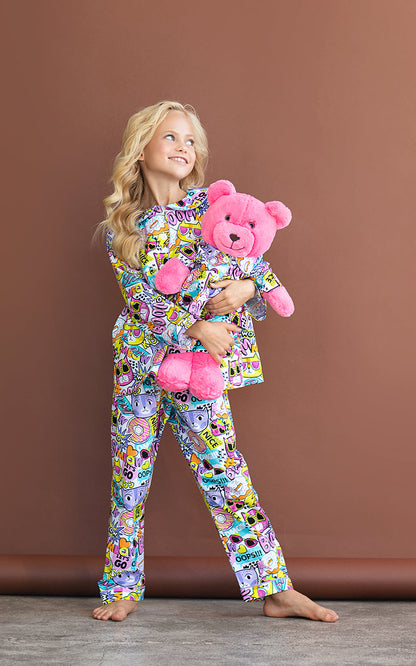 Gatto Pyjama Set with Matching Teddy Bear