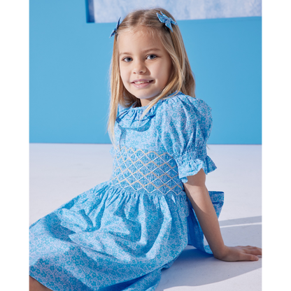 Turquoise Dress with Hair Miniclips Accessory