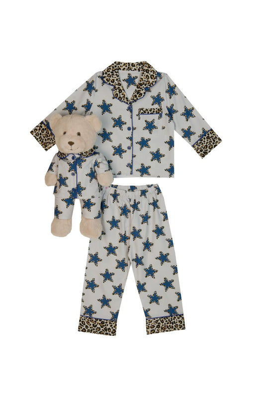 Leonie Girls Pyjama Set with Matching Teddy Bear