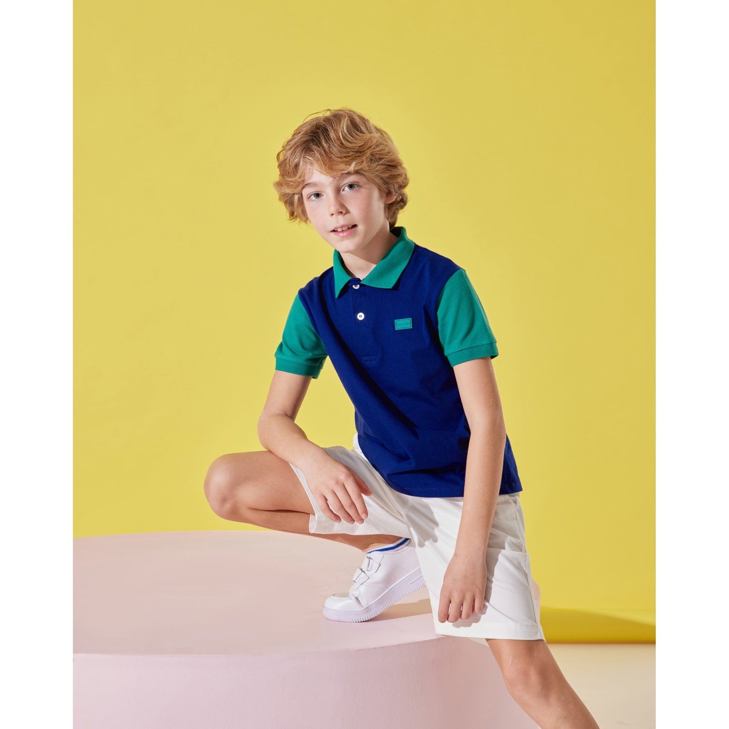 Camiseta de polo de algodón Carlo para niños