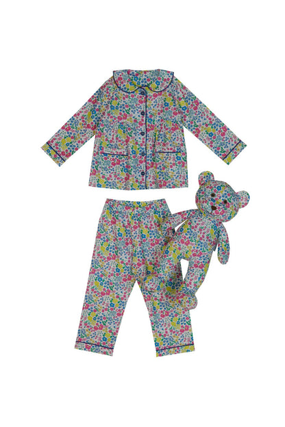 Bloom Girls Pyjama Set with Matching Teddy Bear