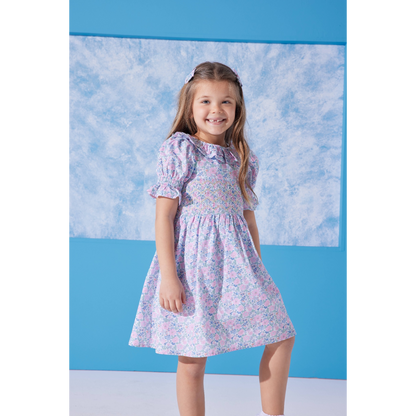 Mini Flower Dress with Hair Miniclips Accessory