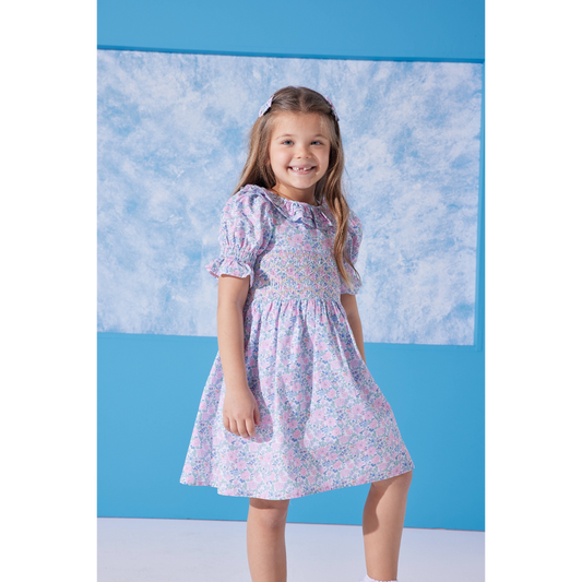 Mini Flower Dress with Hair Miniclips Accessory