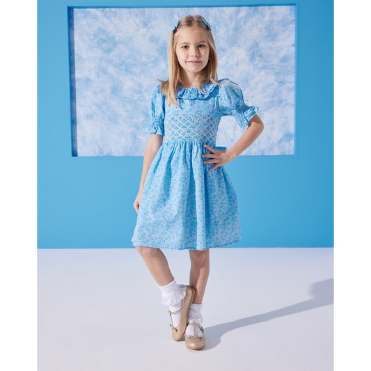 Turquoise Dress with Hair Miniclips Accessory