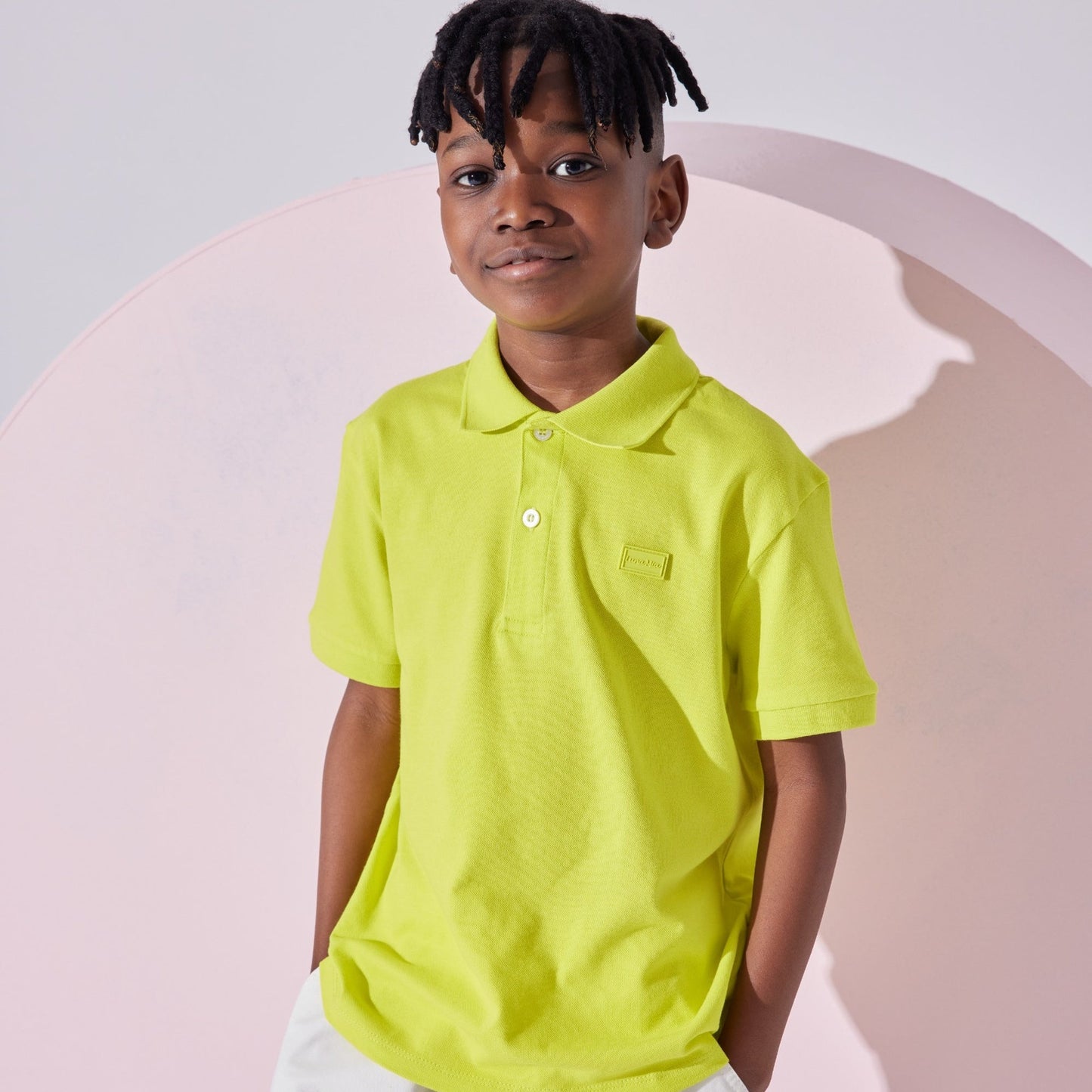 Neon Yellow Boys Cotton Polo T-shirt