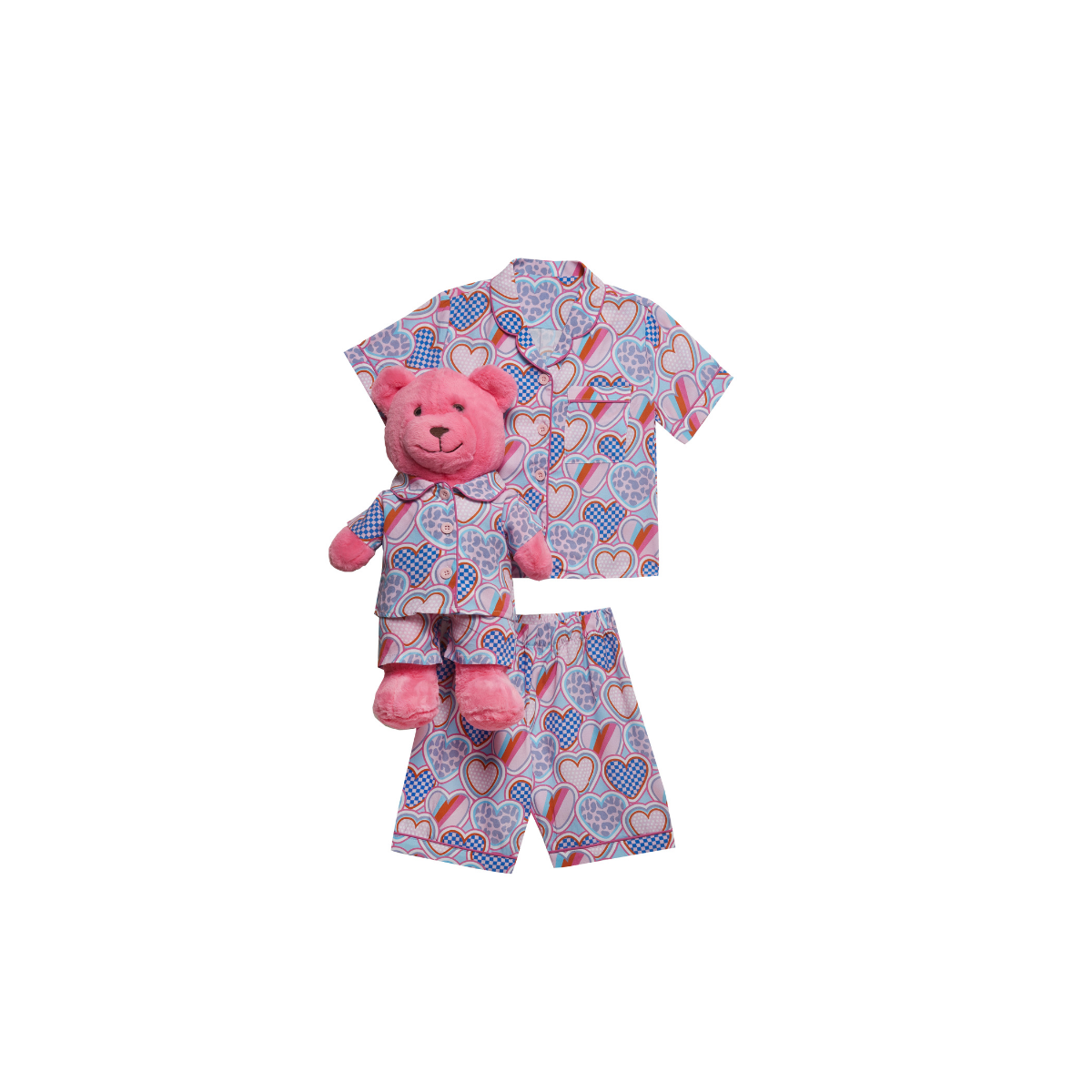 Lia Pyjama Set with Matching Teddy Bear (Short Sleeve)