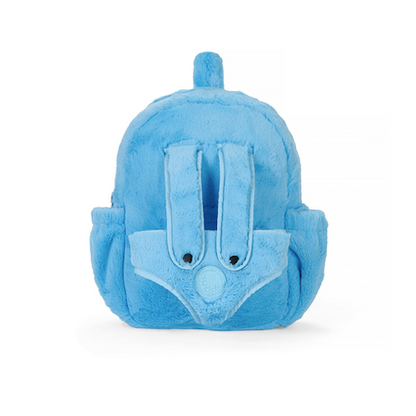 Surfer Dino Blue Plush Kids Backpack