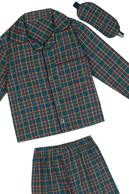 Little Man Boys Pajama Set with Sleep Mask
