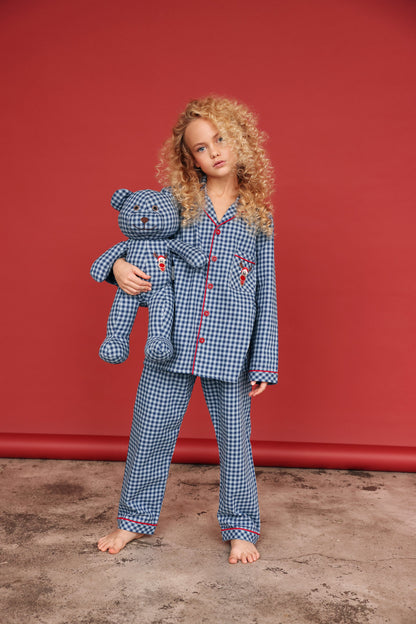Momo Kids Pyjama Set with Matching Teddy Bear