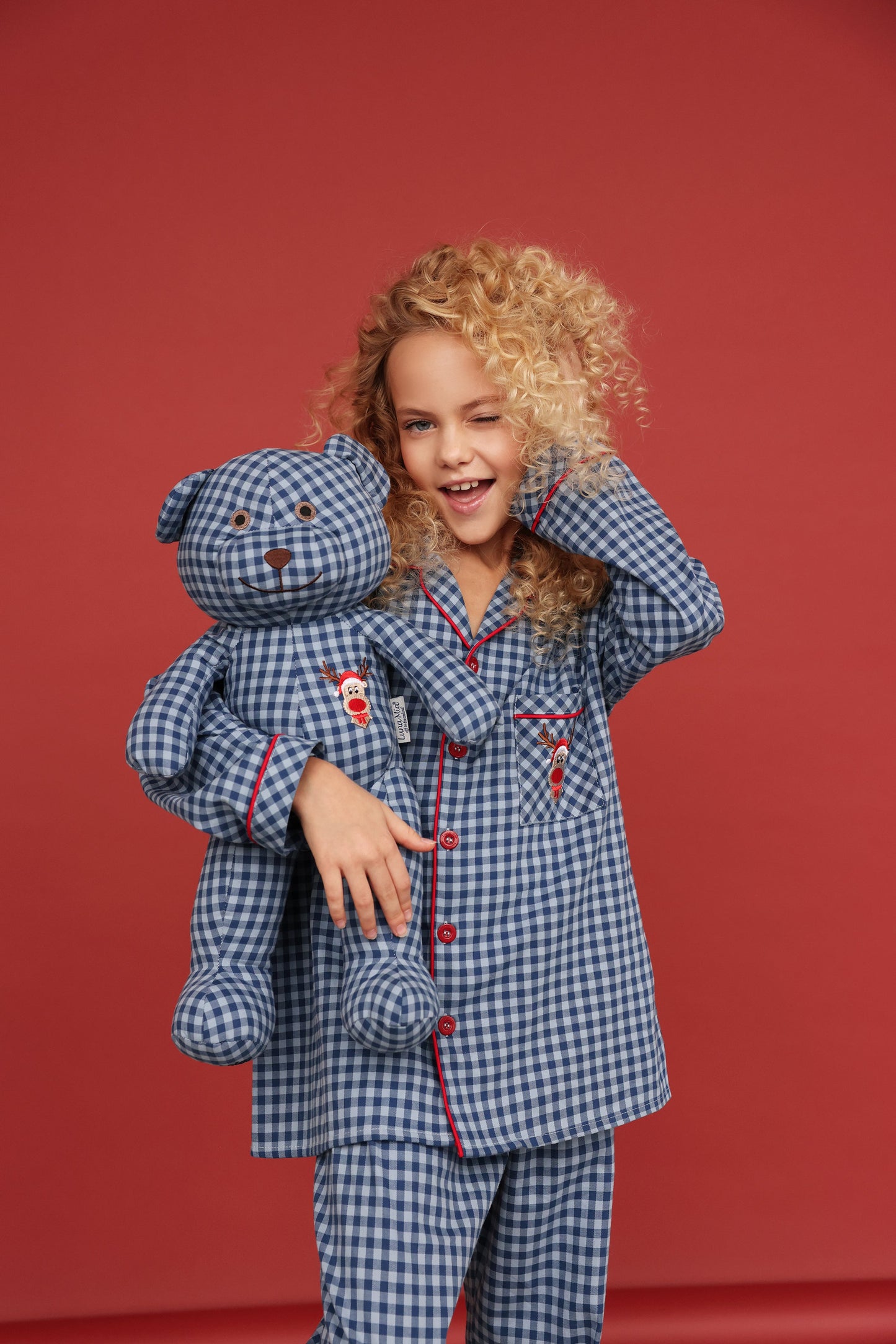 Momo Kids Pyjama Set with Matching Teddy Bear