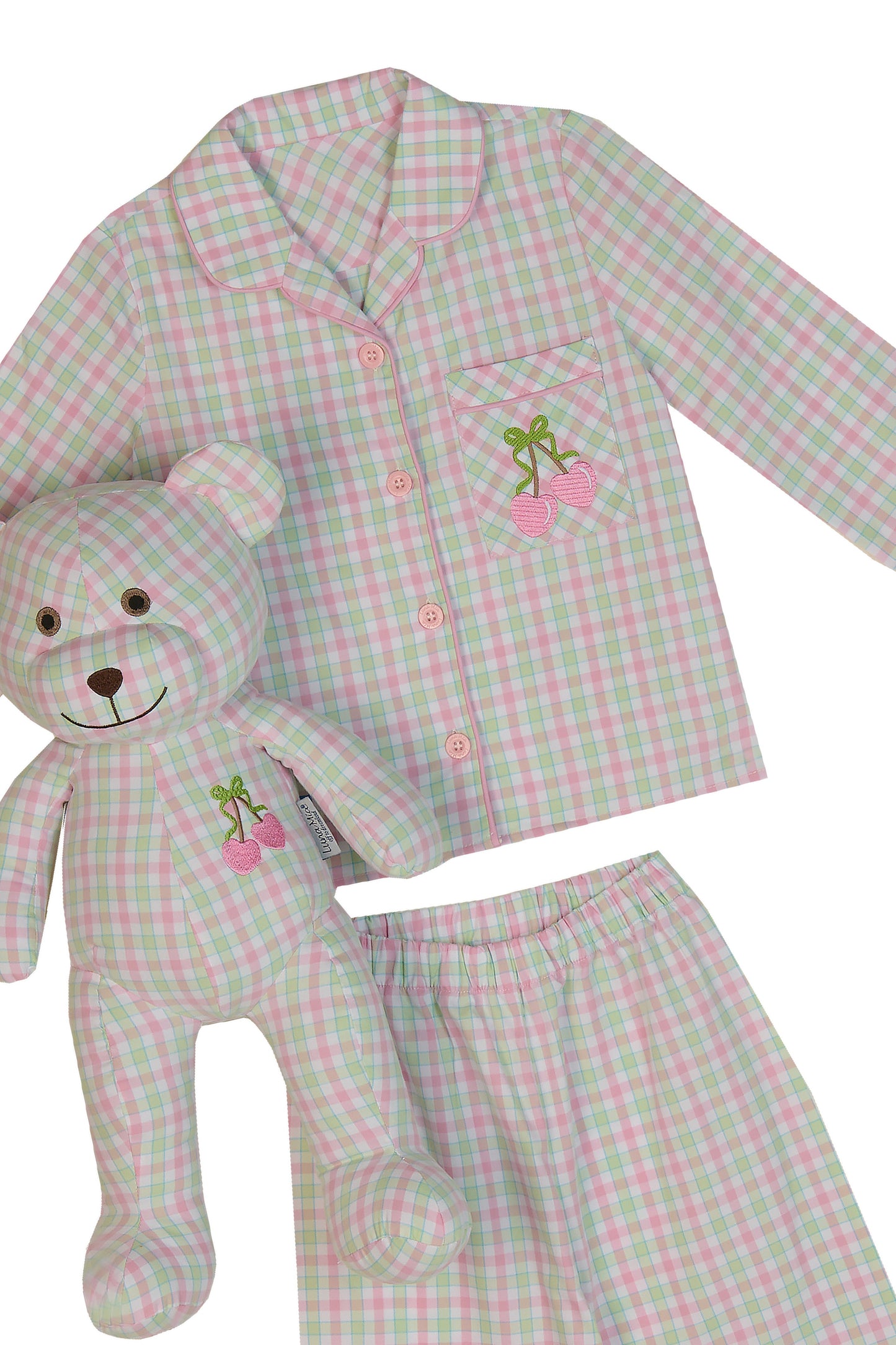 Cheer Girls Pyjama Set with Matching Teddy Bear
