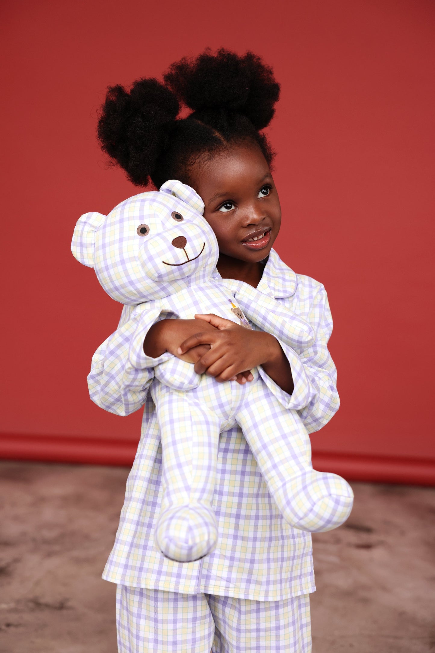 Lilly Girls Pyjama Set with Matching Teddy Bear