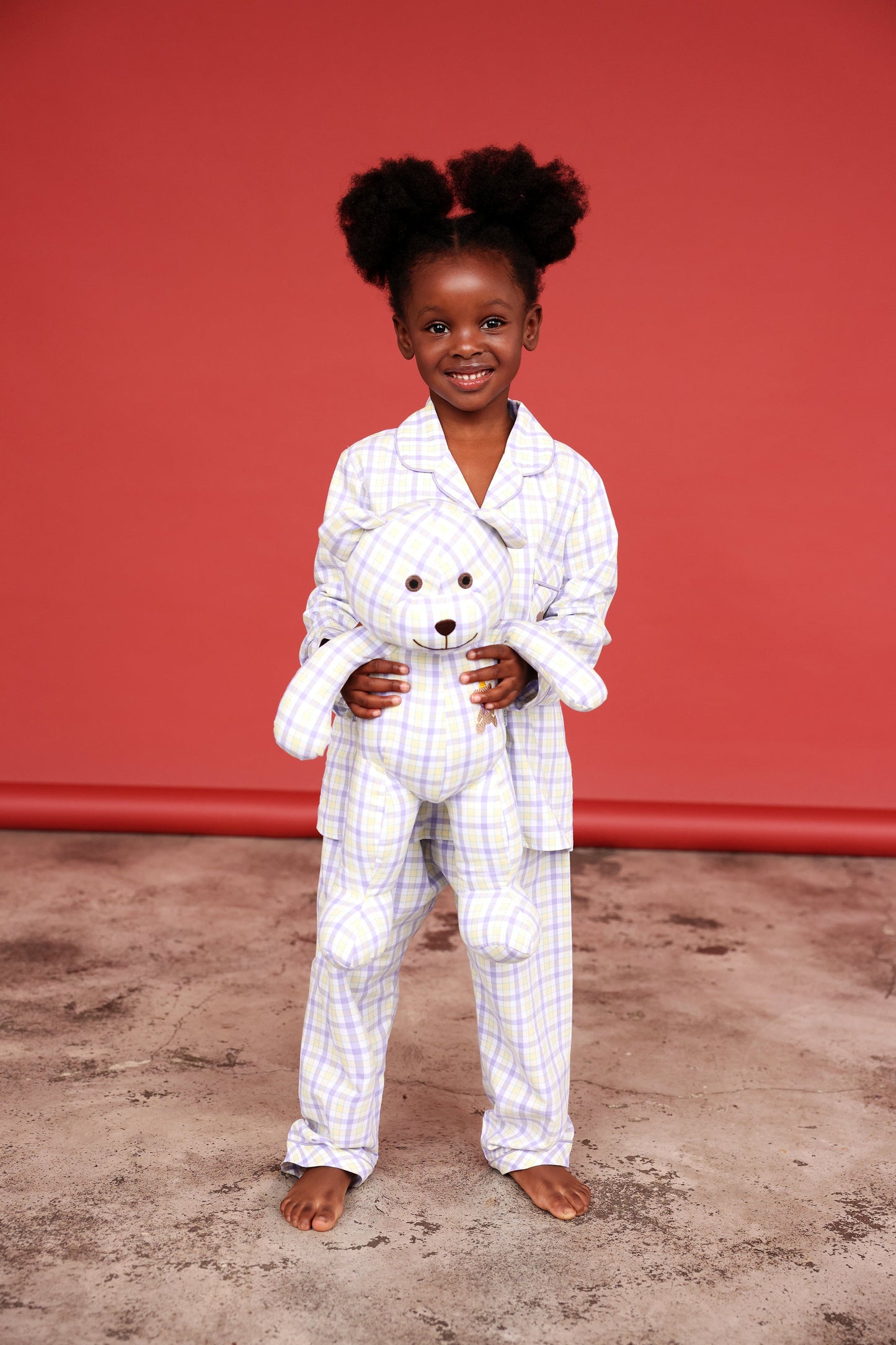 Lilly Girls Pyjama Set with Matching Teddy Bear