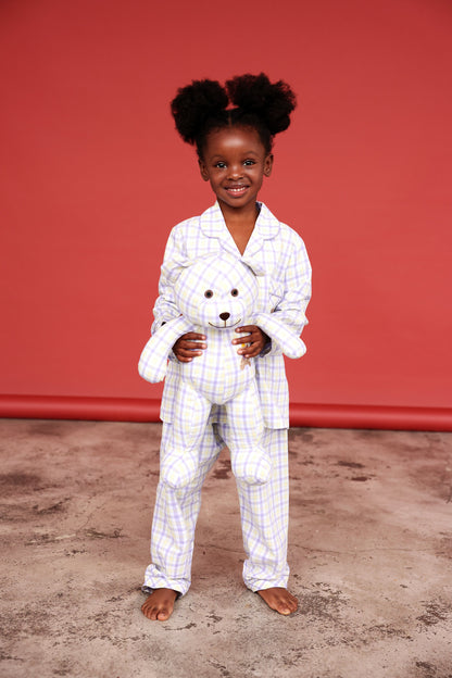 Lilly Girls Pyjama Set with Matching Teddy Bear