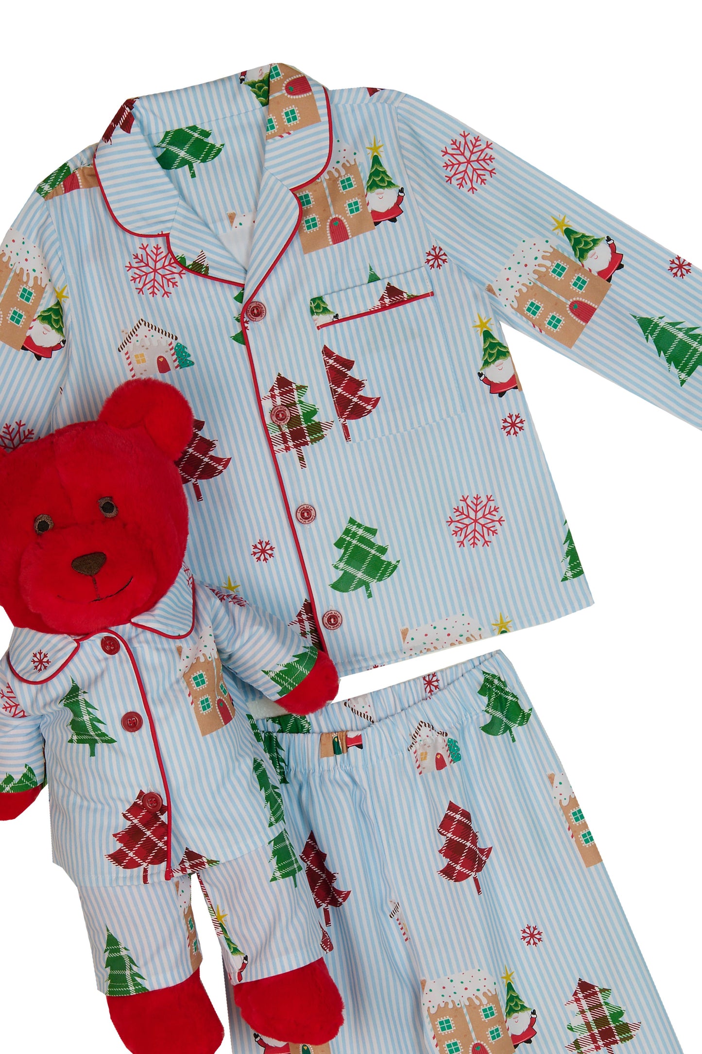 Gingerhouse Unisex Pyjama Set with Matching Teddy Bear