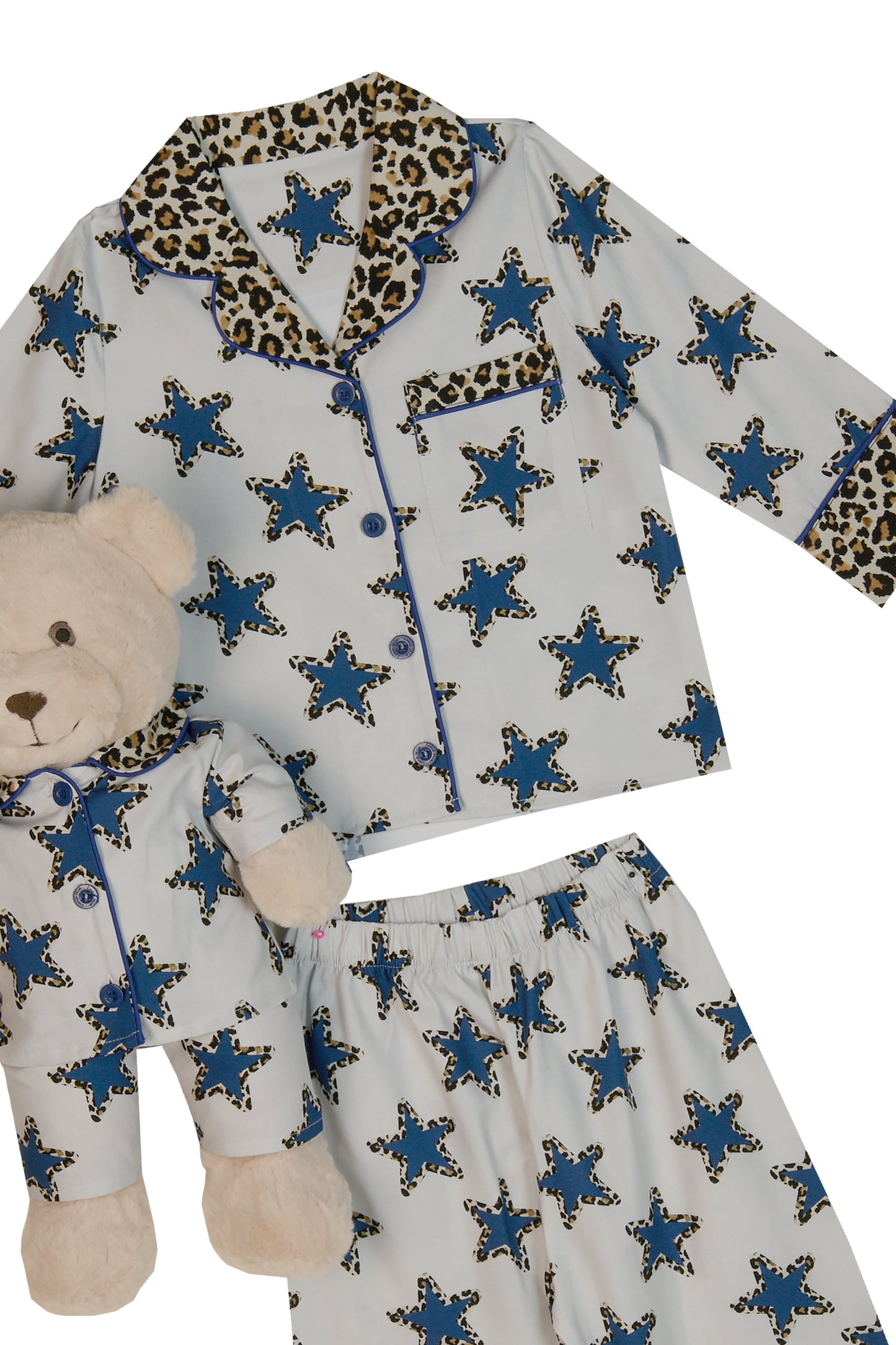 Leonie Girls Pyjama Set with Matching Teddy Bear