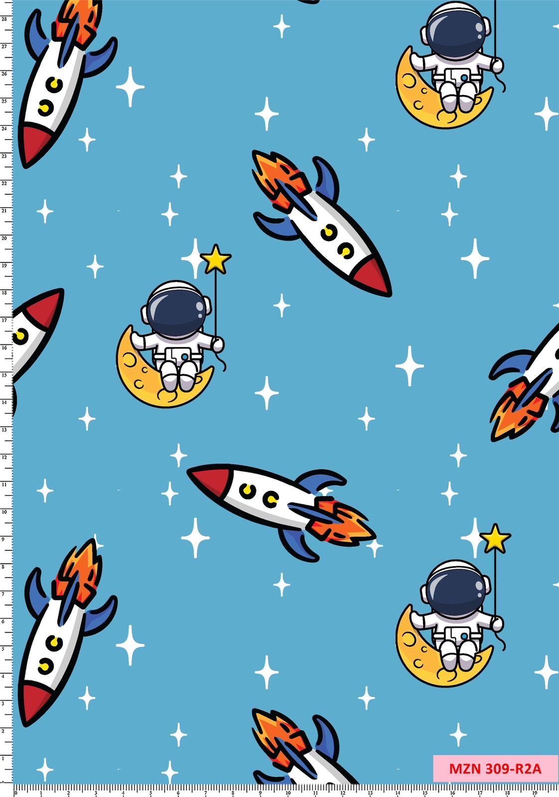 Space Boys Pyjama Set with Matching Teddy Bear