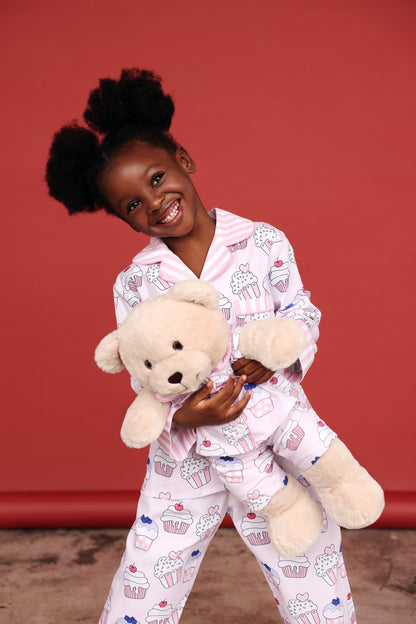 Lulu Girls Pyjama Set with Matching Teddy Bear
