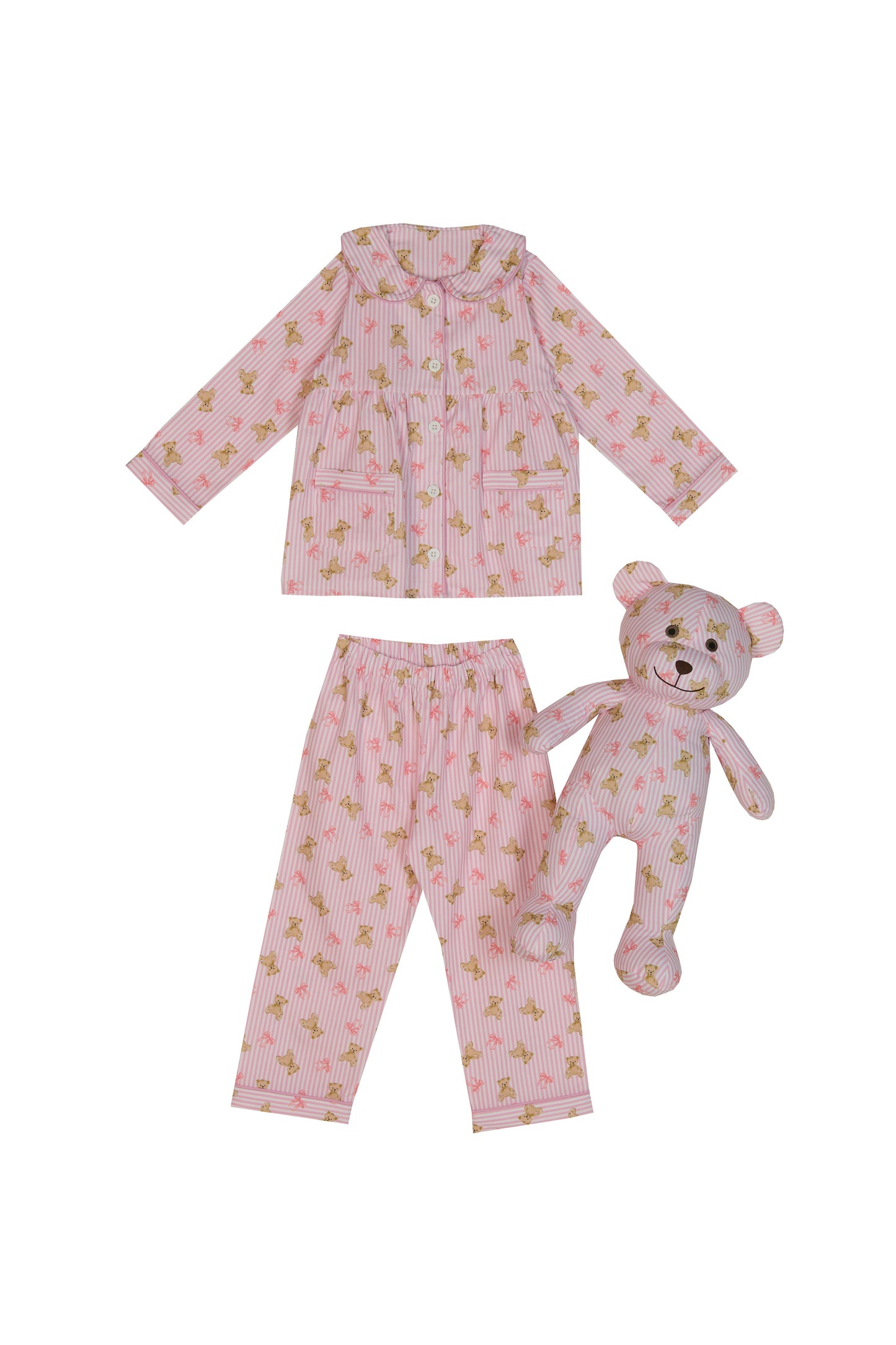 Misha Girls Pyjama Set with Matching Teddy Bear
