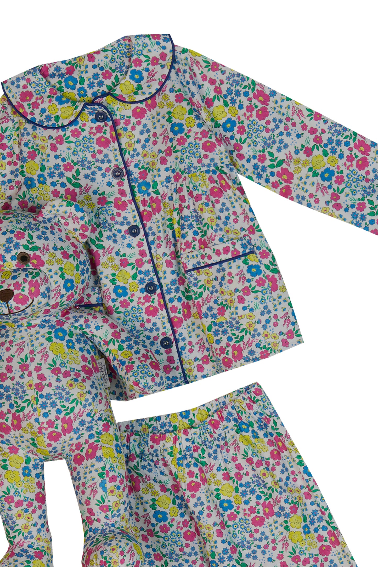 Bloom Girls Pyjama Set with Matching Teddy Bear