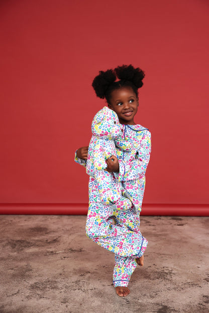 Bloom Girls Pyjama Set with Matching Teddy Bear