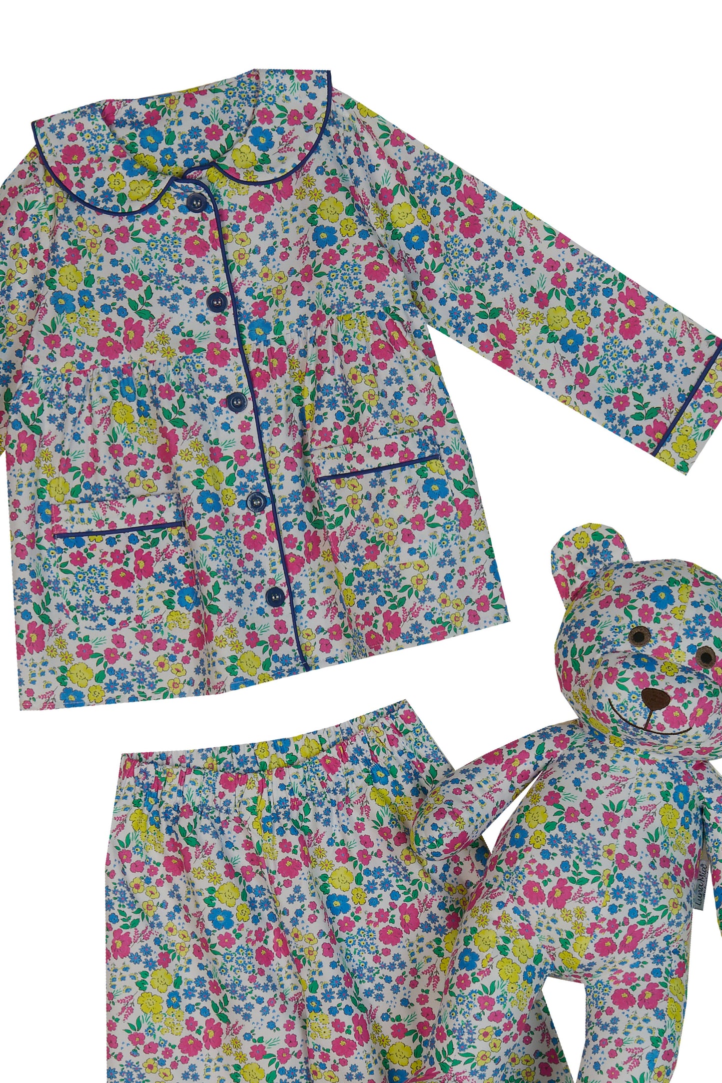 Bloom Girls Pyjama Set with Matching Teddy Bear