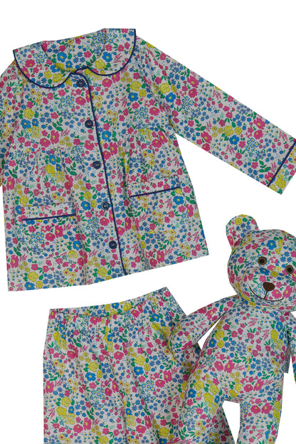 Bloom Girls Pyjama Set with Matching Teddy Bear
