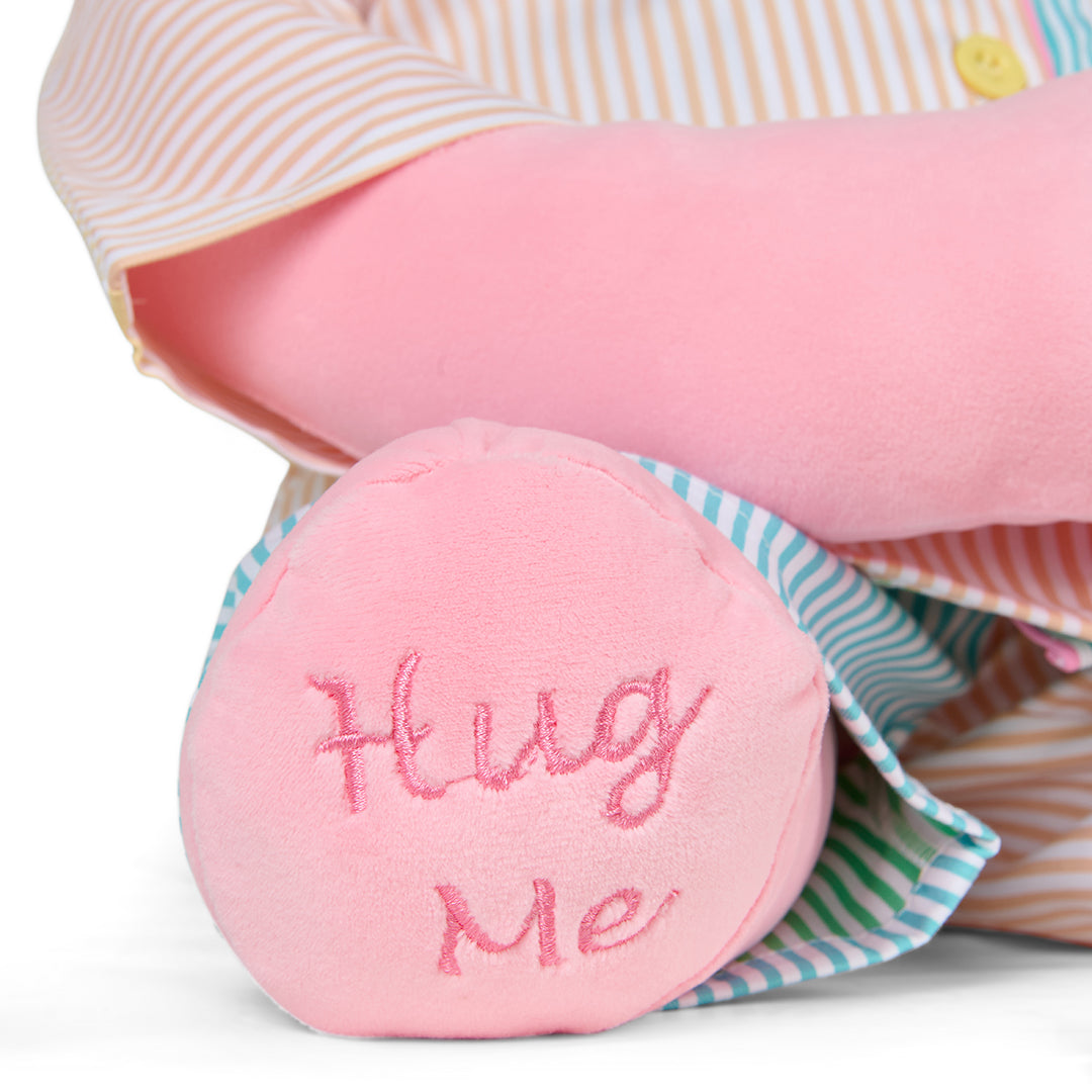 Kika Multicolor Hug Me Pyjama Set with Matching Teddy Bear