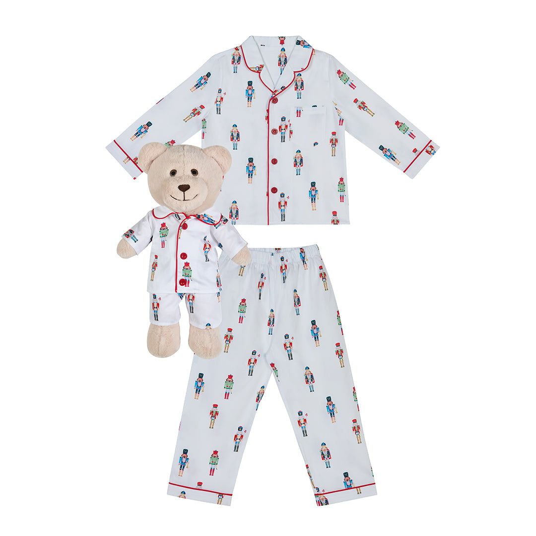 Alexander Nutcracker Boys Pyjama Set with Matching  Mega Boy Teddy Bear