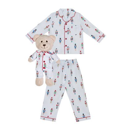 Alexander Nutcracker Boys Pyjama Set with Matching  Mega Boy Teddy Bear